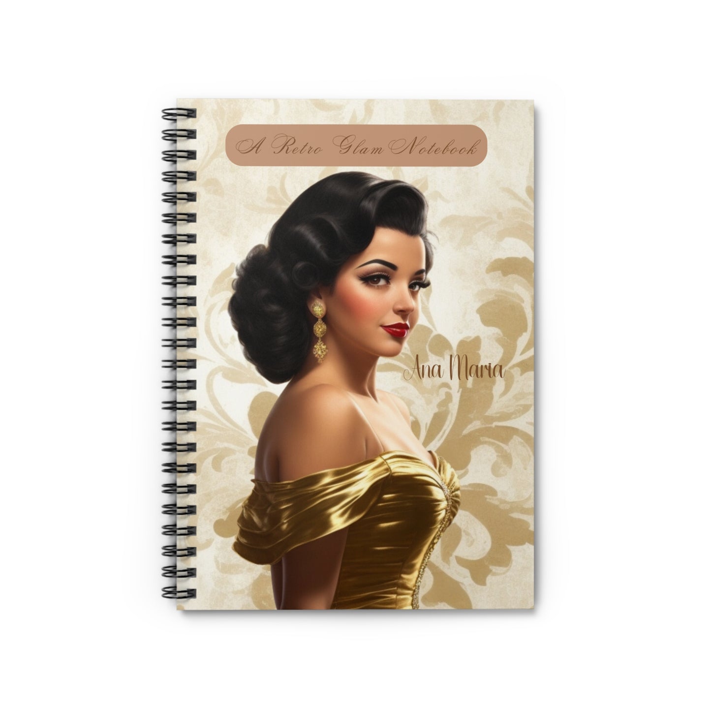 Retro Glam (Ana Maria) Spiral Notebook - Ruled Line