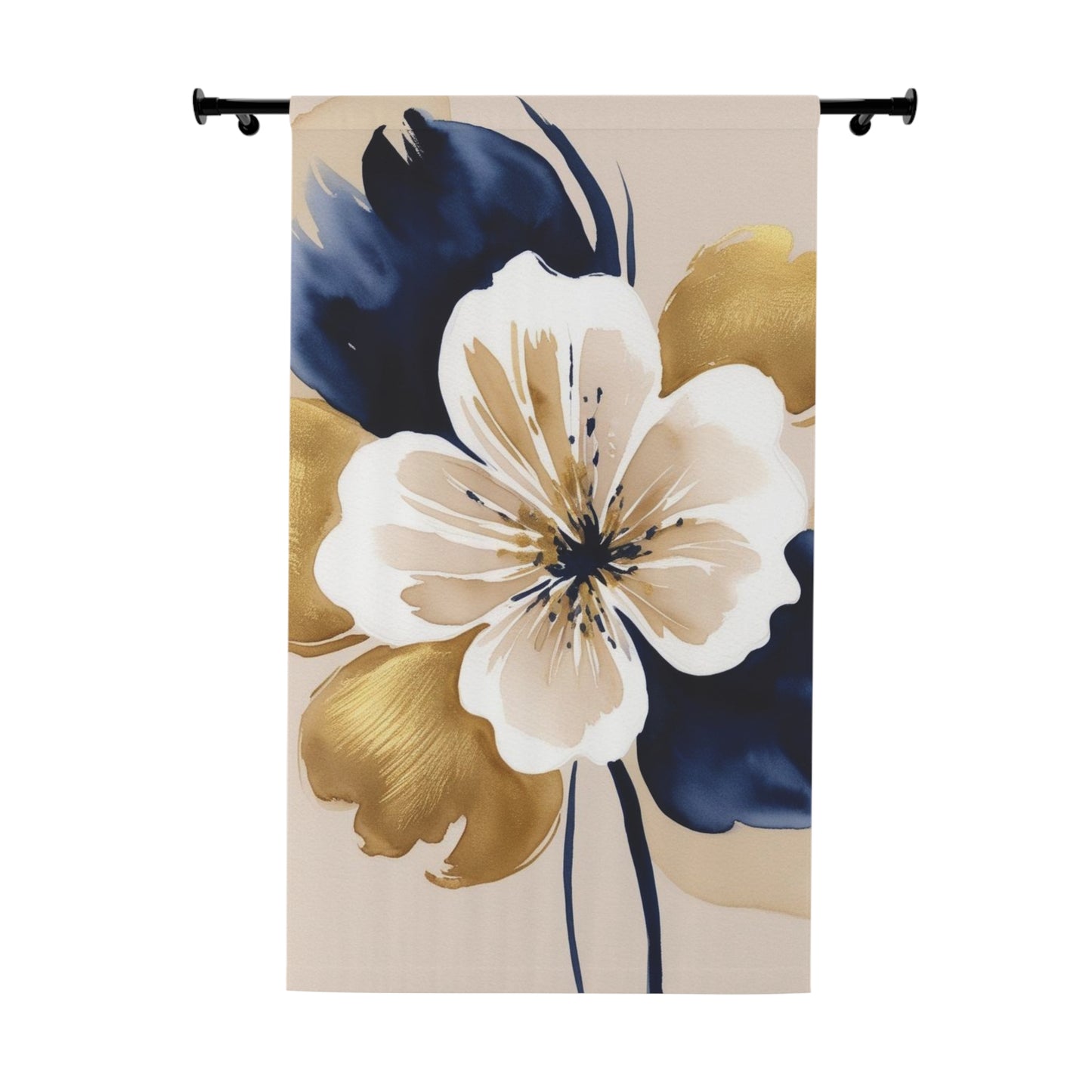 Abstract Floral Blackout Curtains (1 Piece)