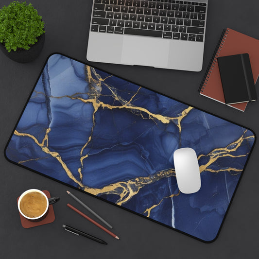 Indigo Marble Desk Mat