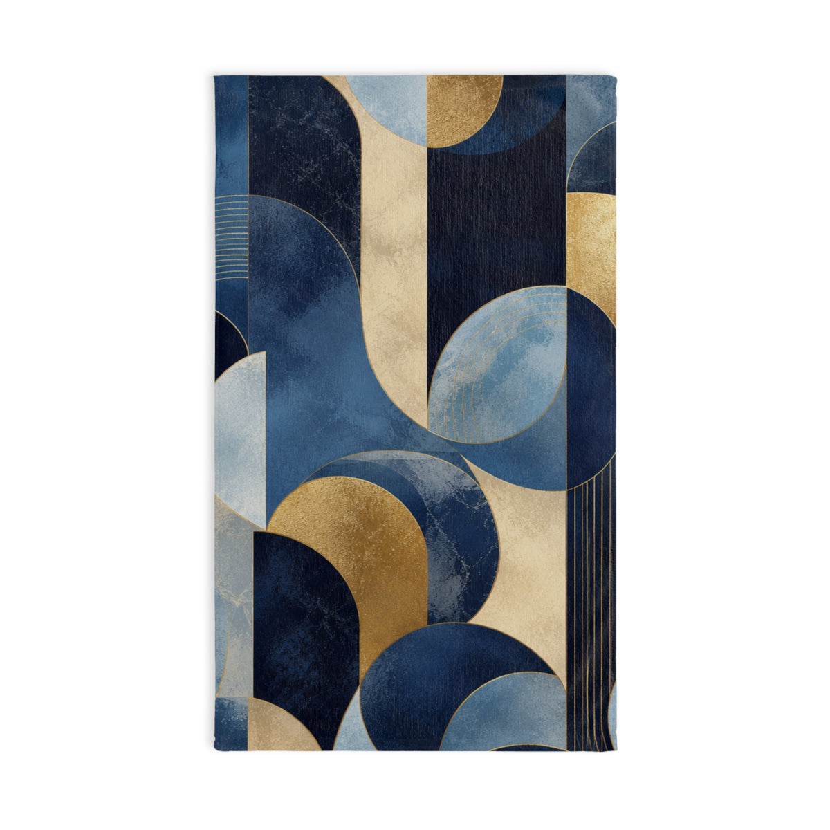 Azure Opulence Hand Towel — Modern Art Deco Kitchen/Guest Towel