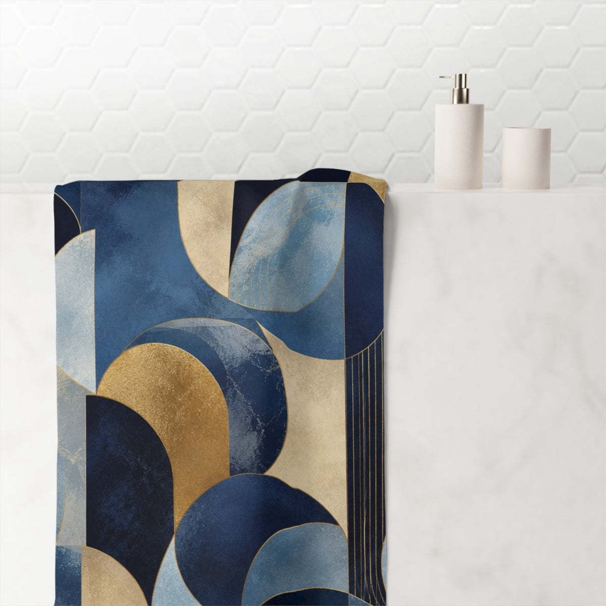 Azure Opulence Mink-Cotton Towel