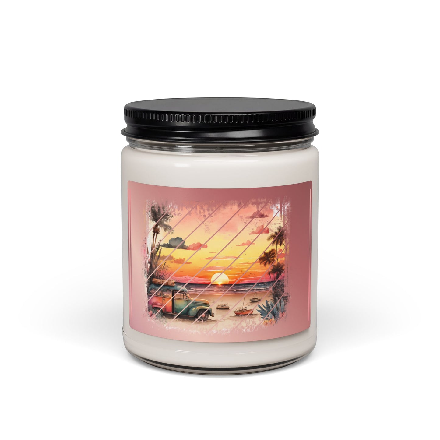 Rose Gold Beach Scented Soy Candle, 9oz