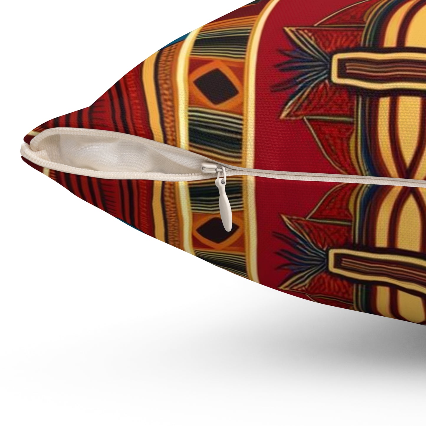 African Canvas 1 Spun Polyester Square Pillow