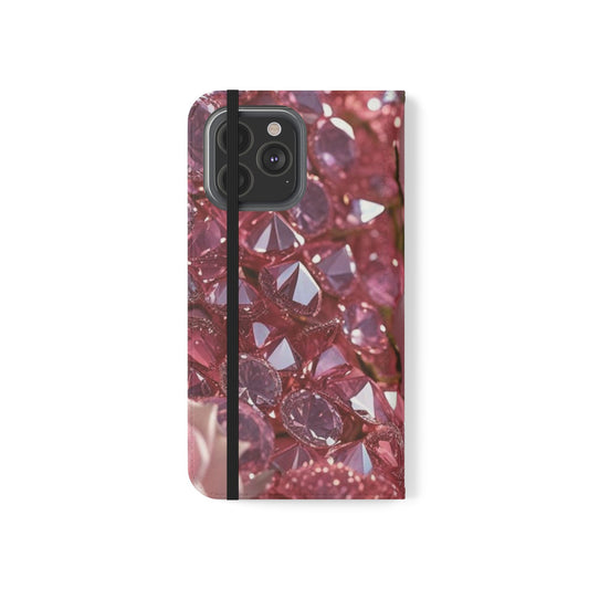 Pink Diamonds & Petals Flip Cases