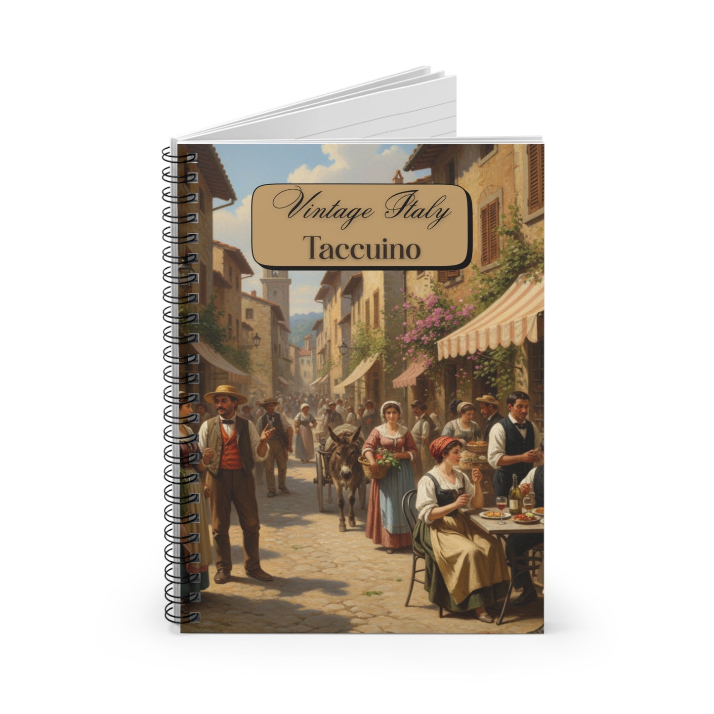 Vintage Italy Spiral Notebook - Ruled Line