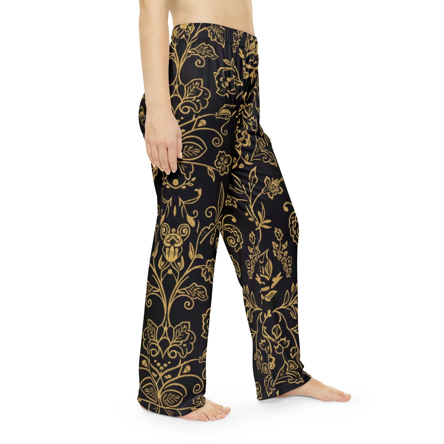 Midnight Filigree Women's Pajama Pants (AOP)