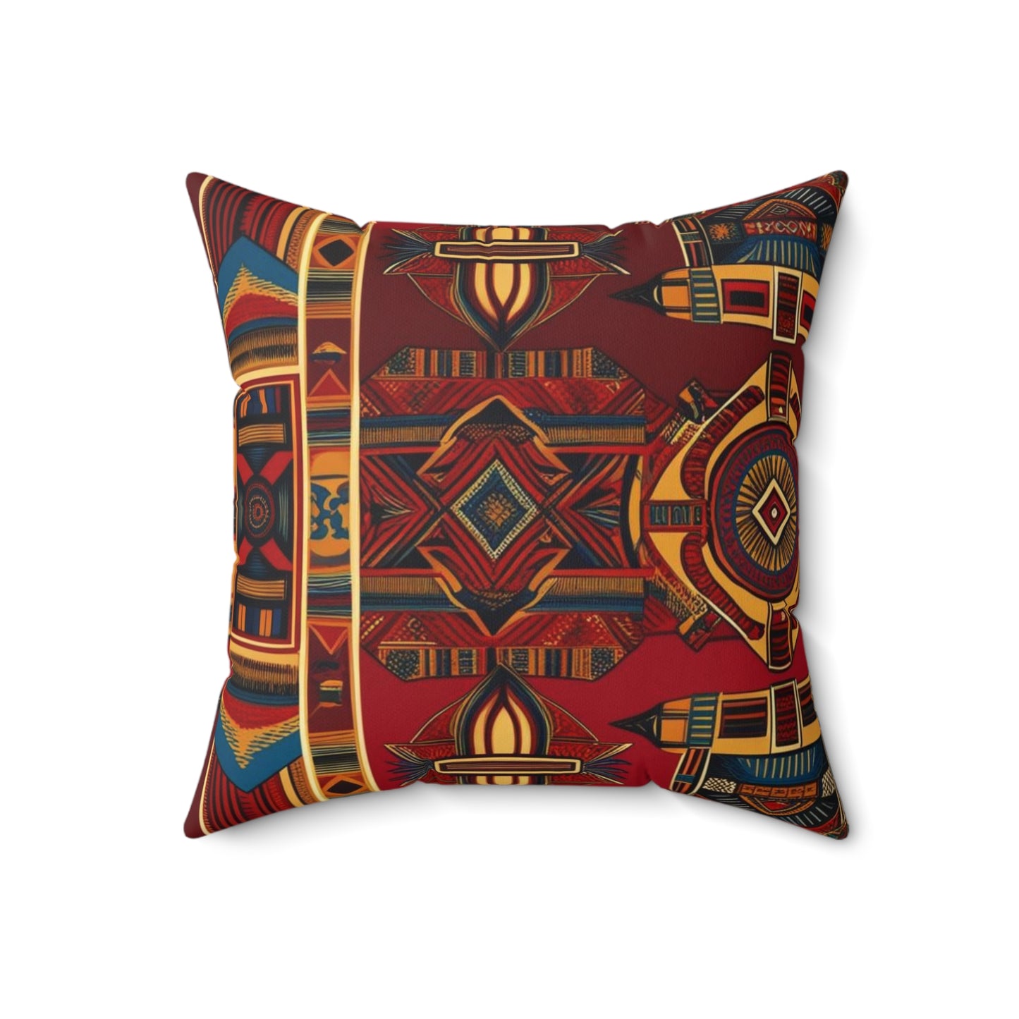 African Canvas 1 Spun Polyester Square Pillow