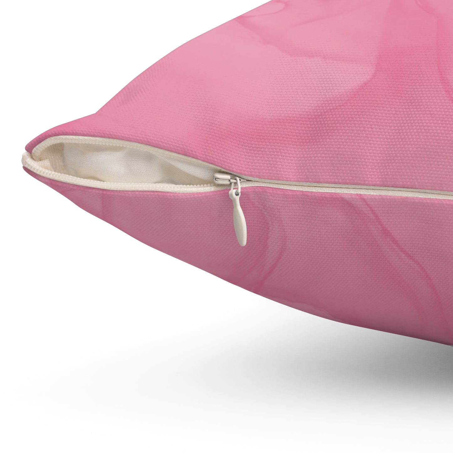 Blush Pink Throw Pillow — Decorative Square Accent Pillow
