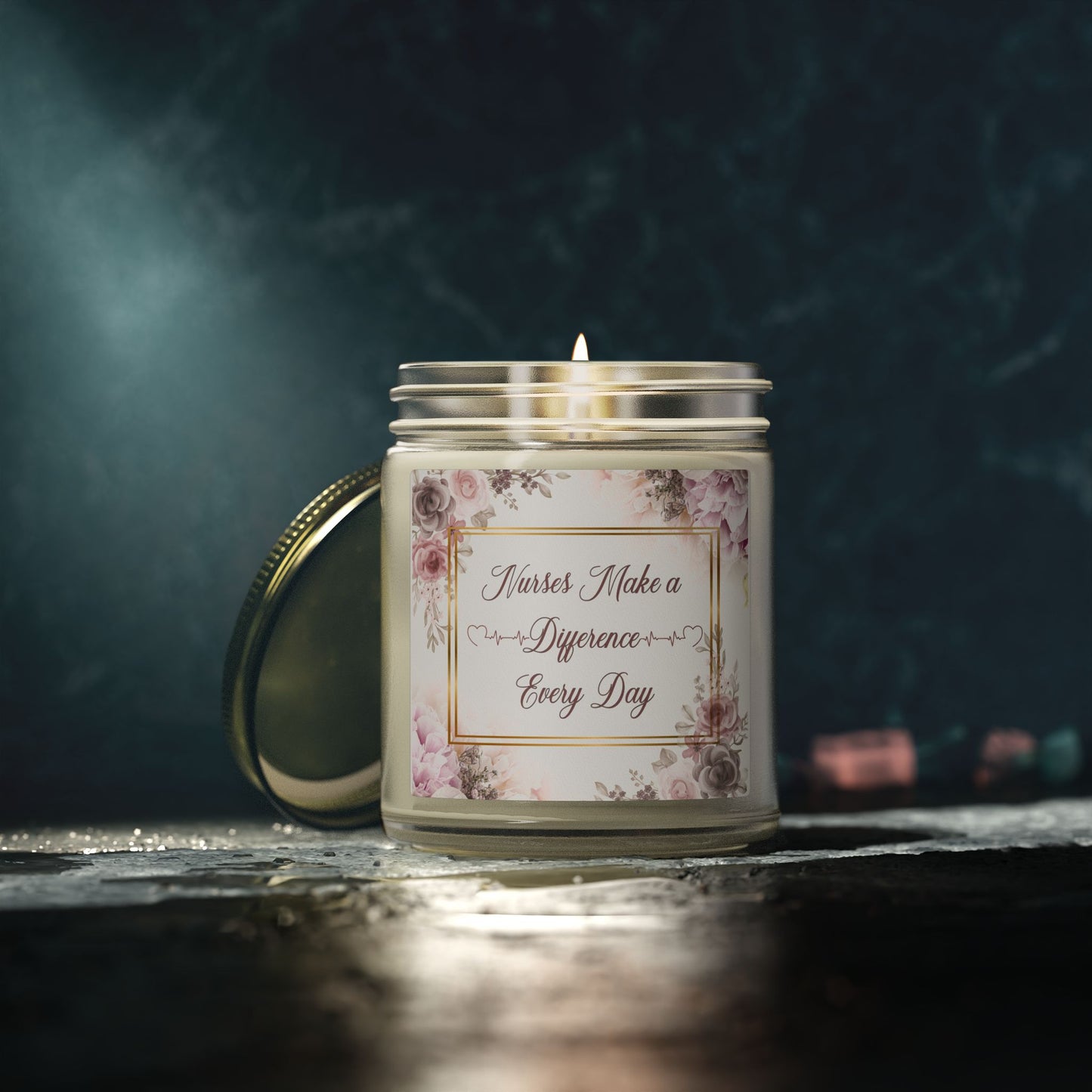 Nurses Make a Difference...Scented Candle — Coconut Apricot Wax (4oz, 9oz)
