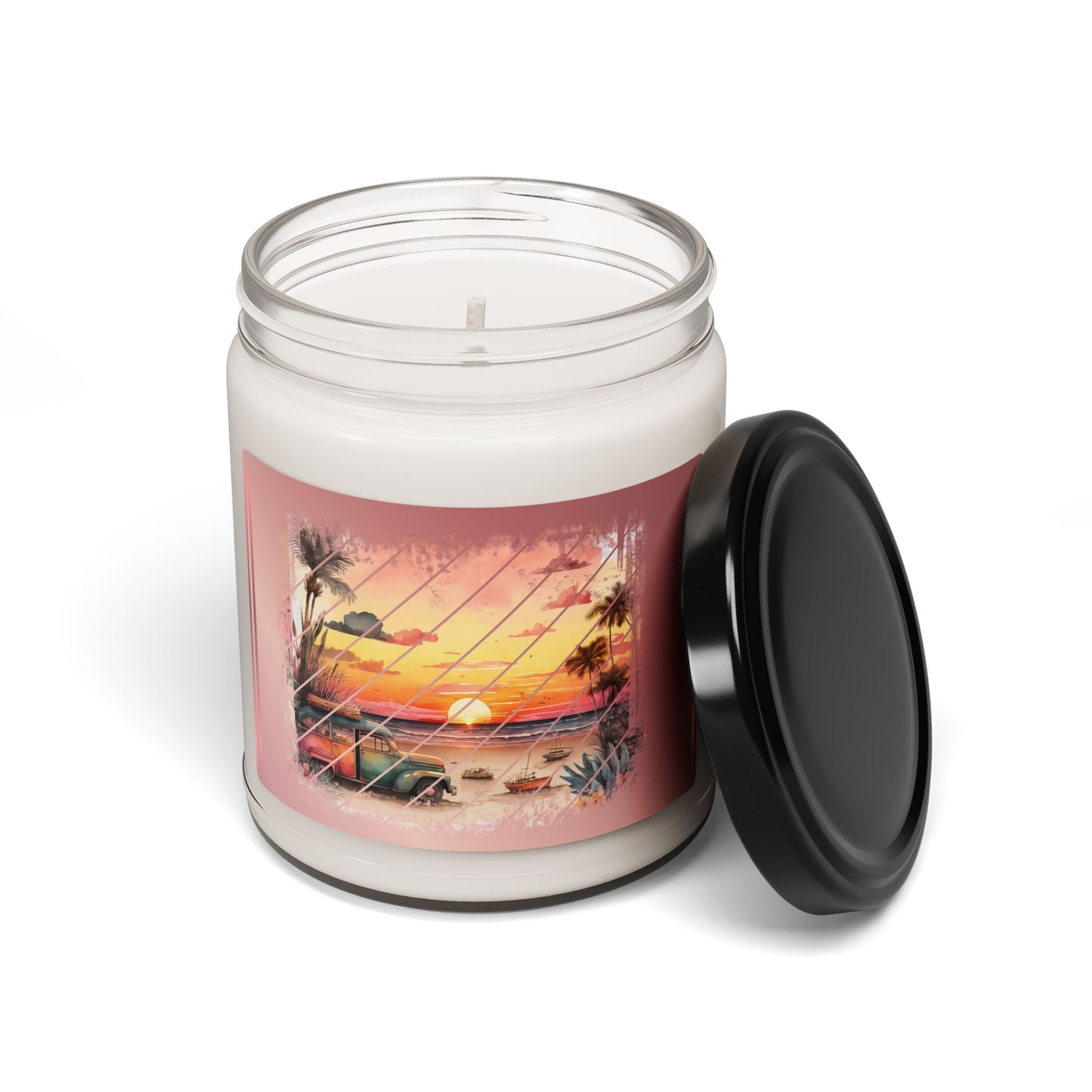 Rose Gold Beach Scented Soy Candle, 9oz