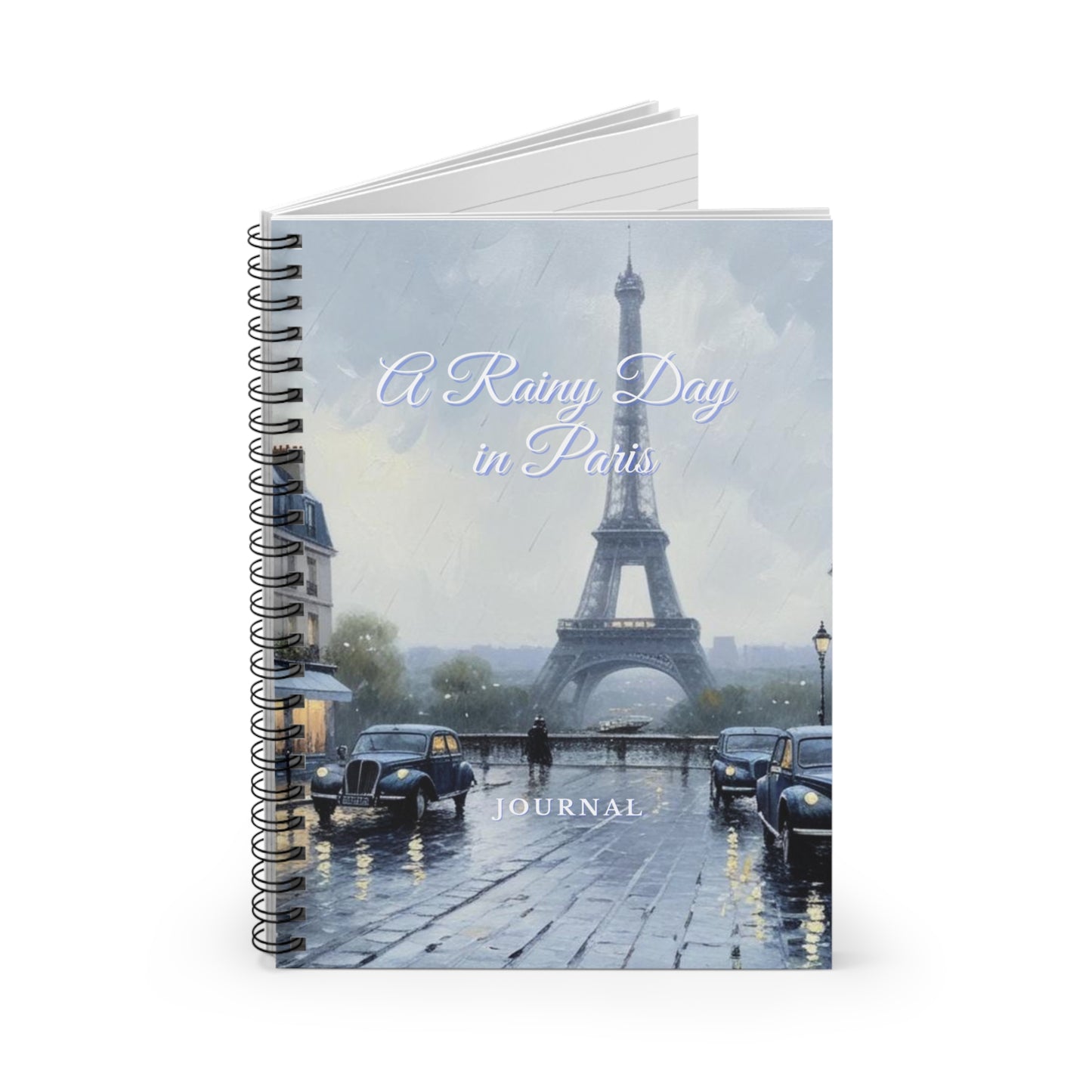 A Rainy Day in Paris Spiral Notebook - Ruled Line