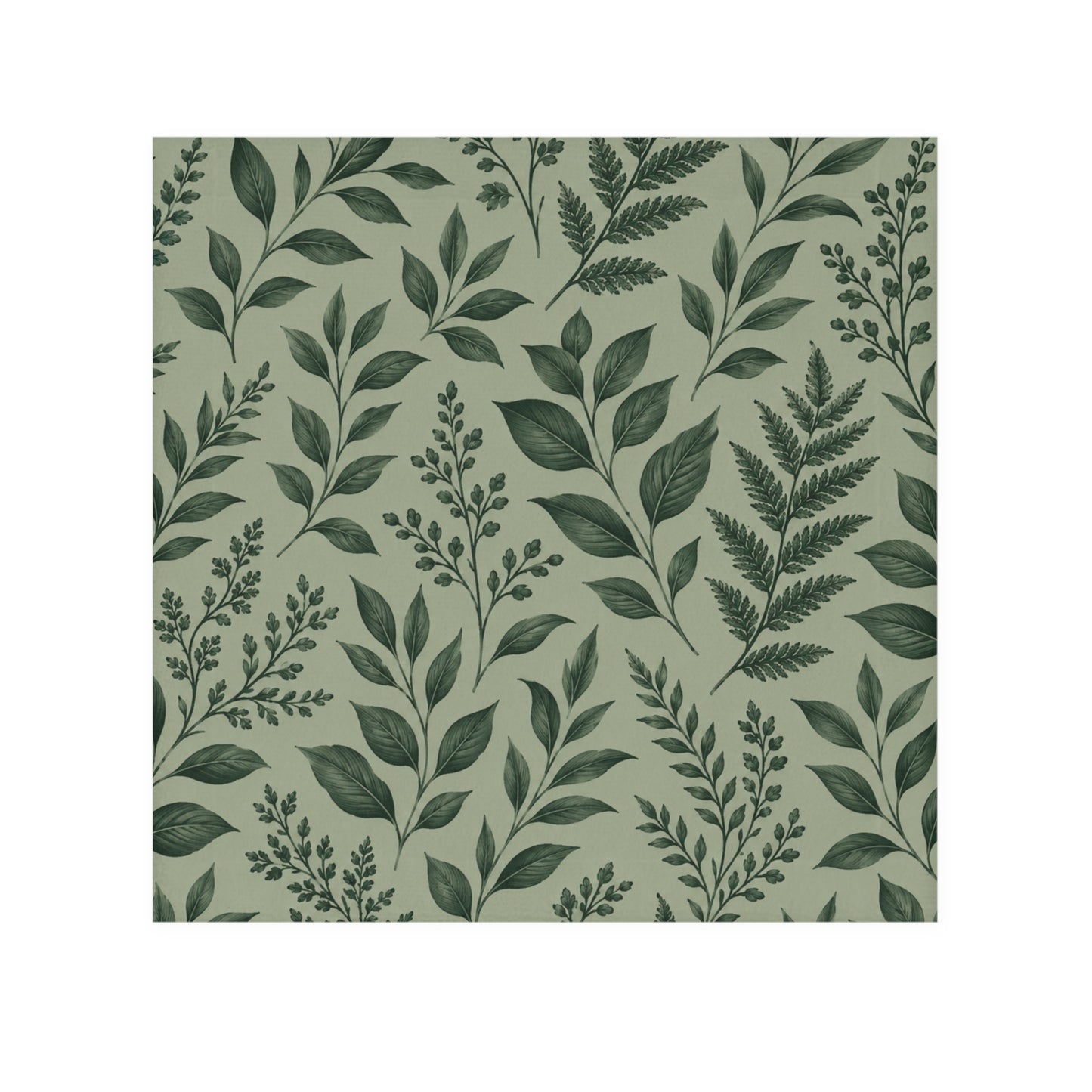 Botanical Green Leaf Pattern Spa Spa Towel