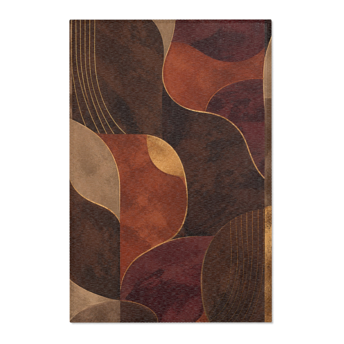 Ember & Earth Area Rug - Mid-Century Modern Geometric Accent Rug