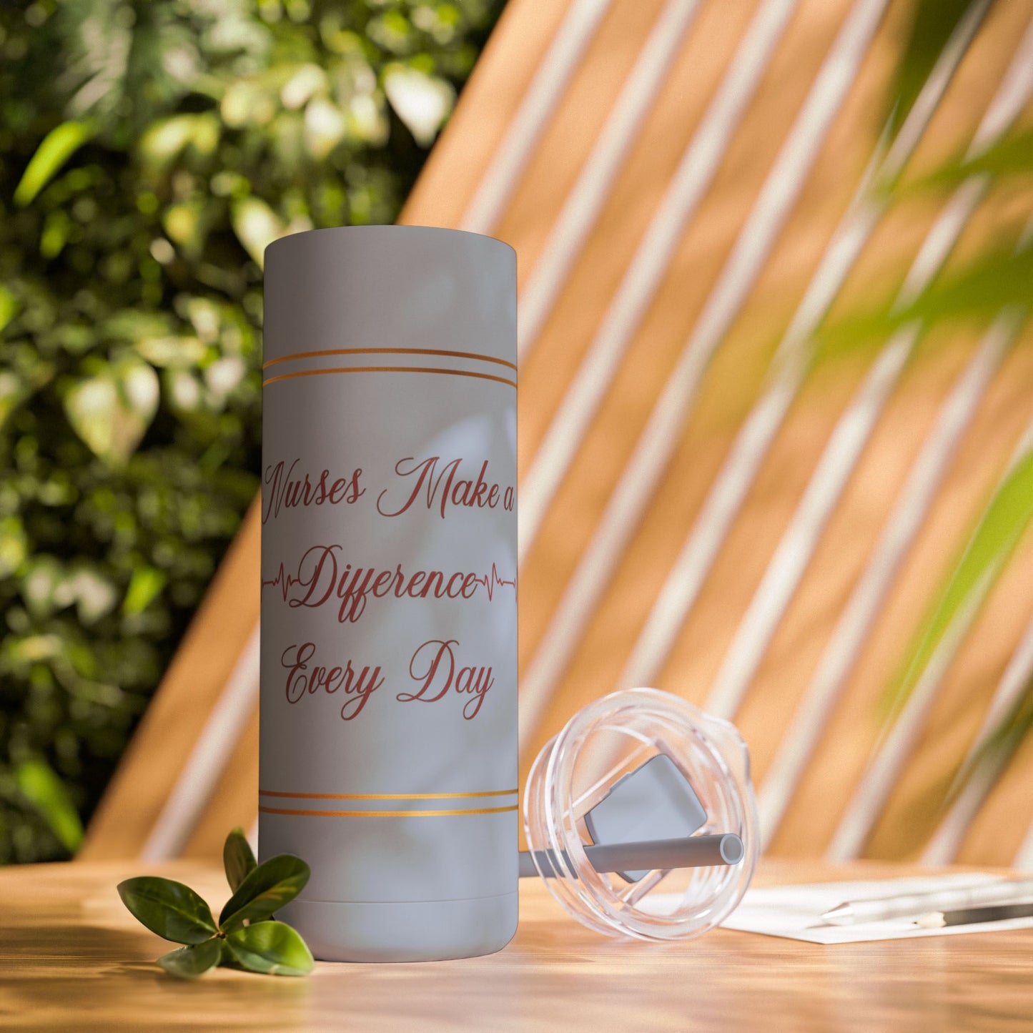 Nurses Make a Difference 2 Maars Maker Skinny Matte Tumbler, 20oz
