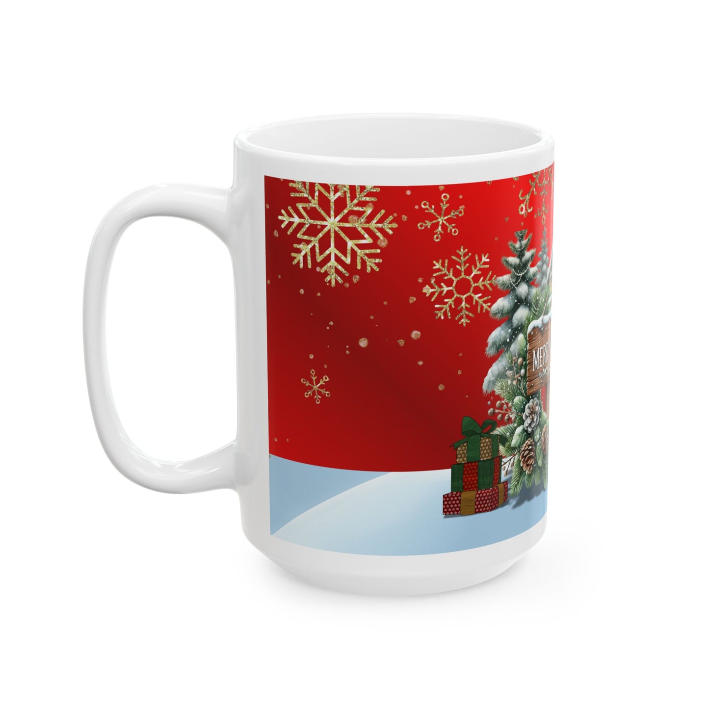 Merry Christmas Ceramic Mug, (11oz, 15oz)