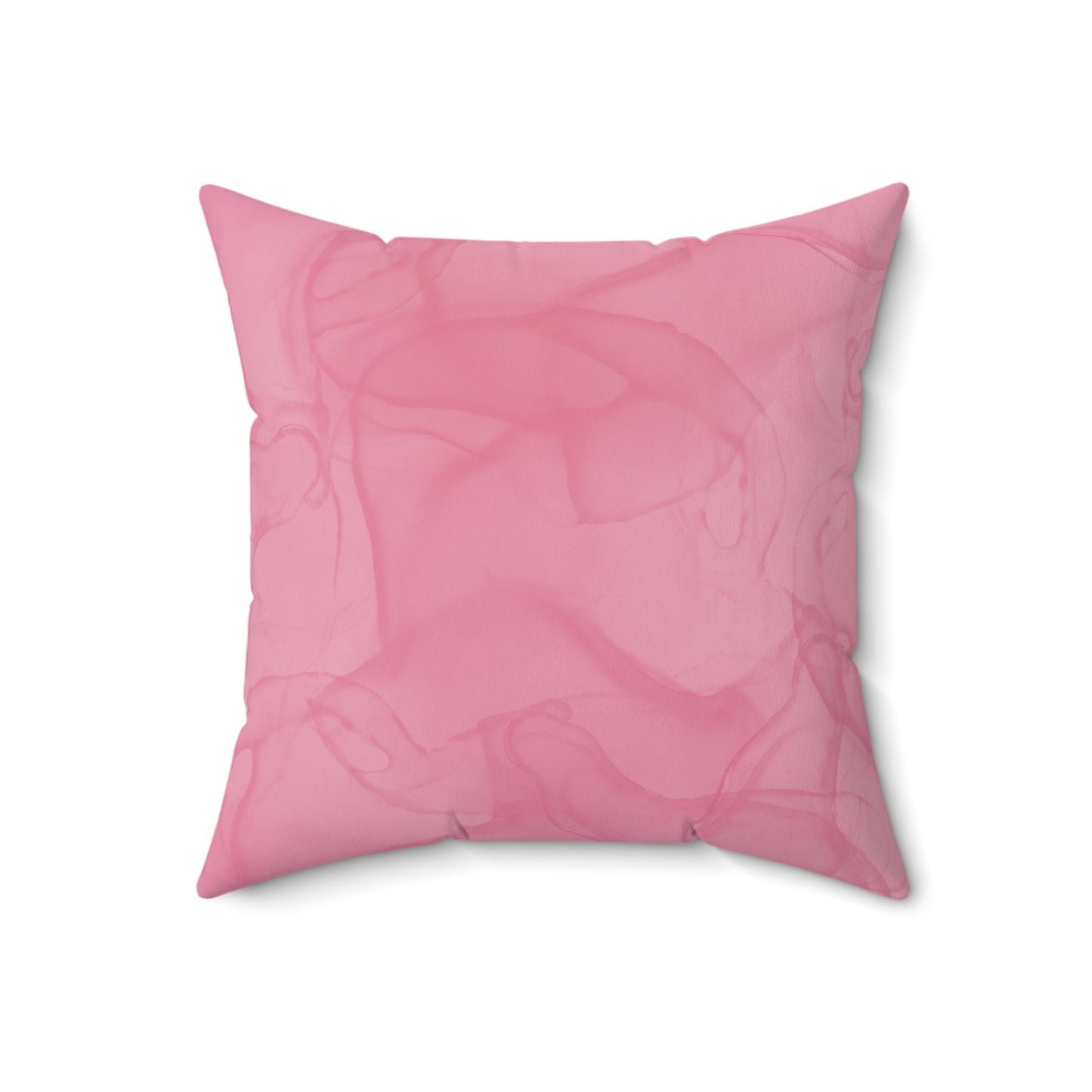 Blush Pink Throw Pillow — Decorative Square Accent Pillow