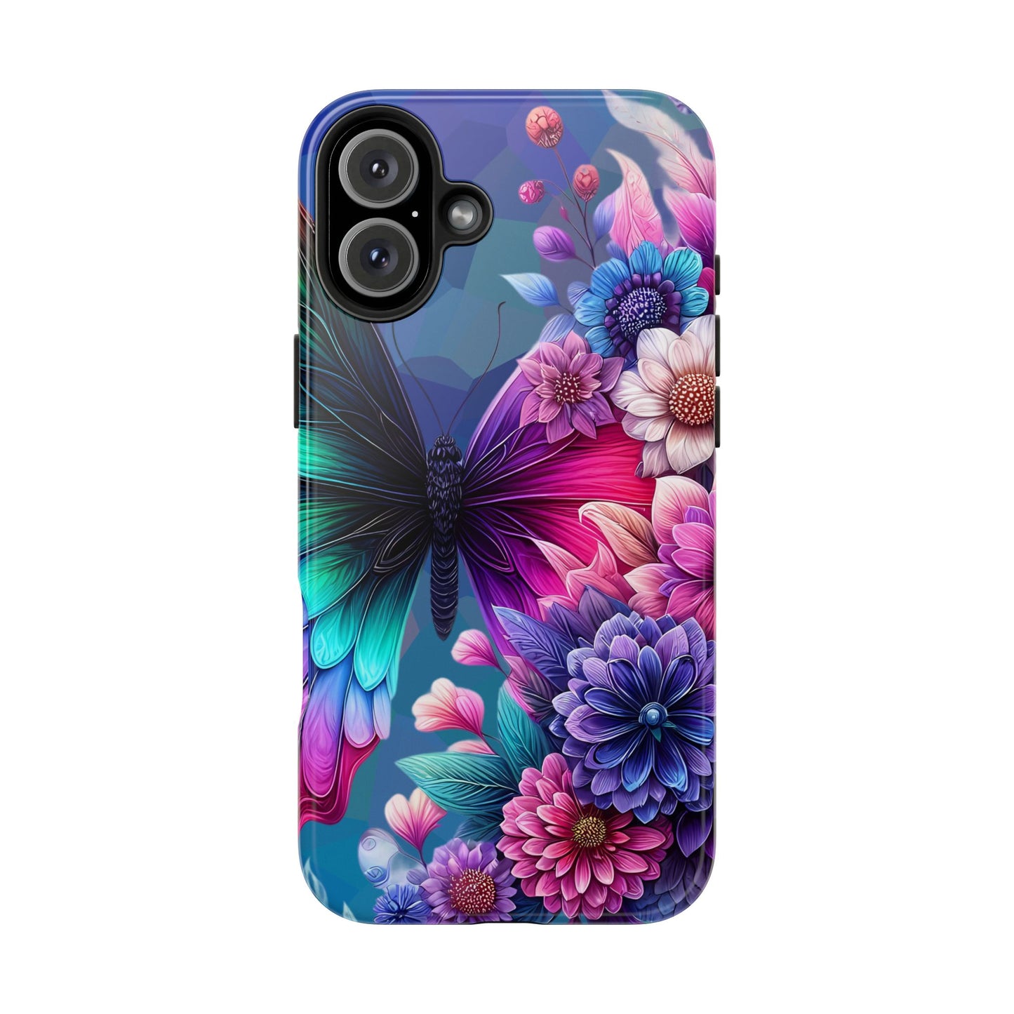 Butterfly Bloom Tough Phone Case — Floral Protective Phone Cover