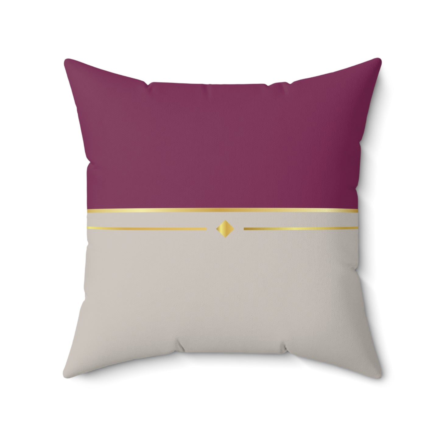 Fuchsia & Taupe Haven Polyester Square Pillow