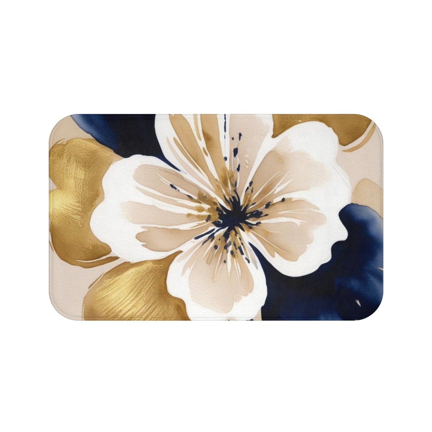 Abstract Floral Bath Mat