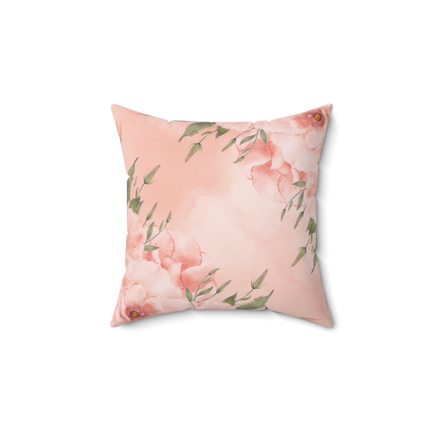 Peachy Keen Polyester Square Pillow