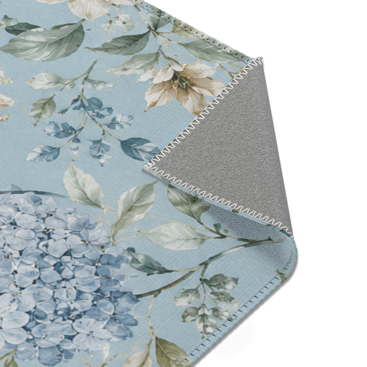 Blue Vintage Hydrangea & Peony Accent Rug