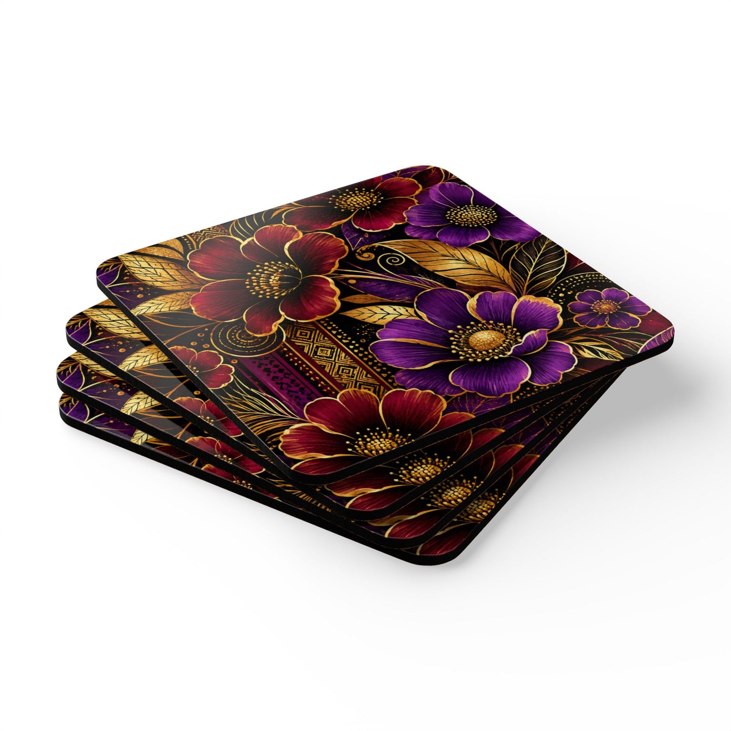 Zuri Garden Cork Coaster Set