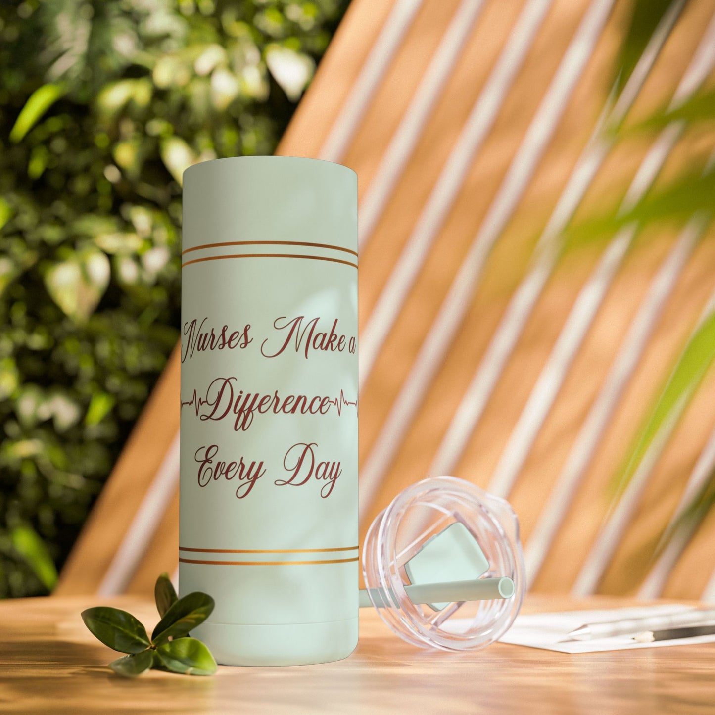 Nurses Make a Difference 2 Maars Maker Skinny Matte Tumbler, 20oz