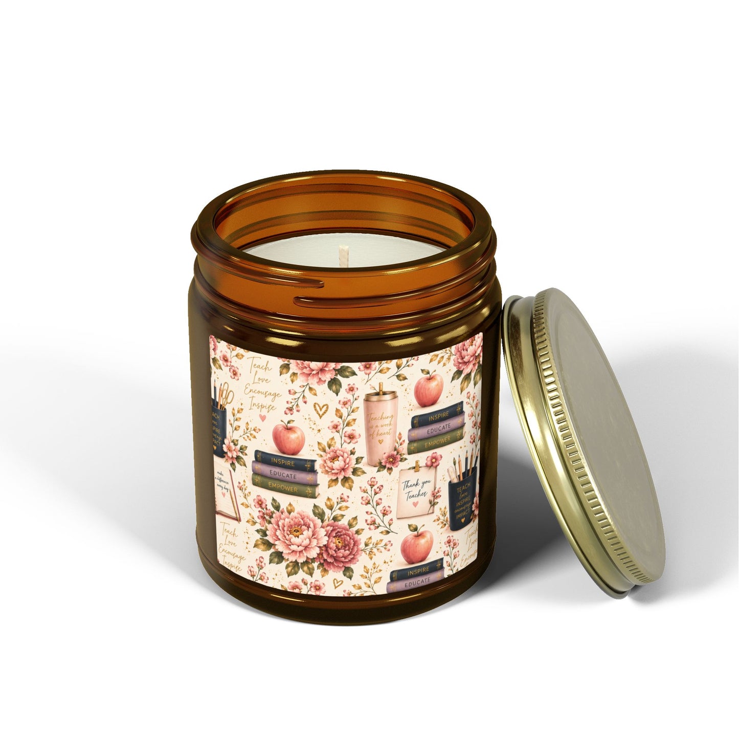 Teacher Appreciation Coconut Apricot Wax Candle — (4oz & 9oz)