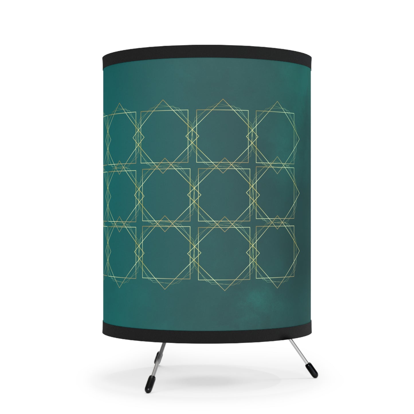 Gilded Elegance (Dark Teal) Tripod Lamp