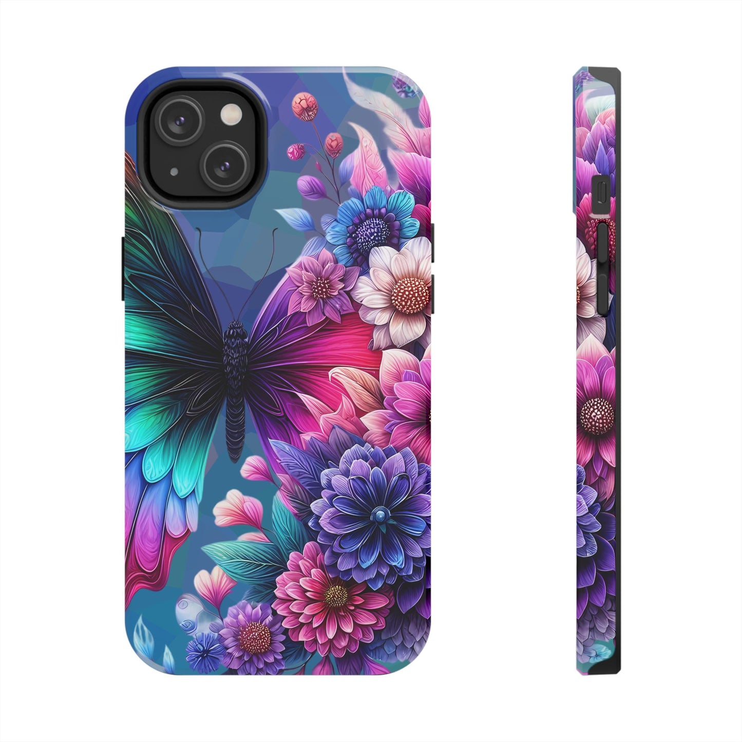 Butterfly Bloom Tough Phone Case — Floral Protective Phone Cover