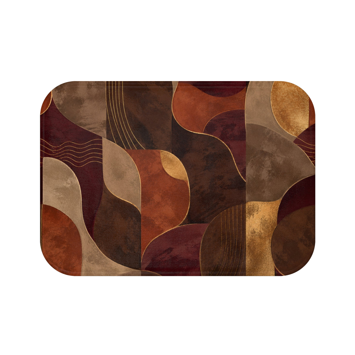 Ember & Earth — Retro Geometric Bathroom Rug