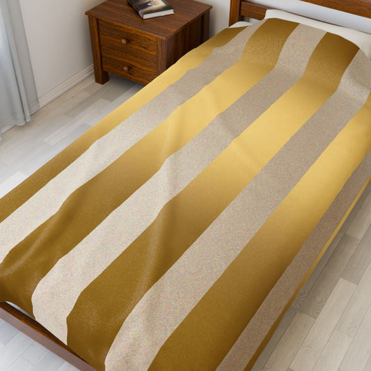 Golden Horizon Velveteen Plush Blanket