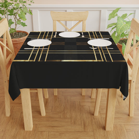 Noir & Gold Glam Tablecloth