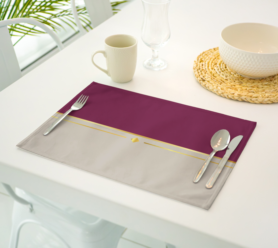 Fuchsia & Taupe Placemats