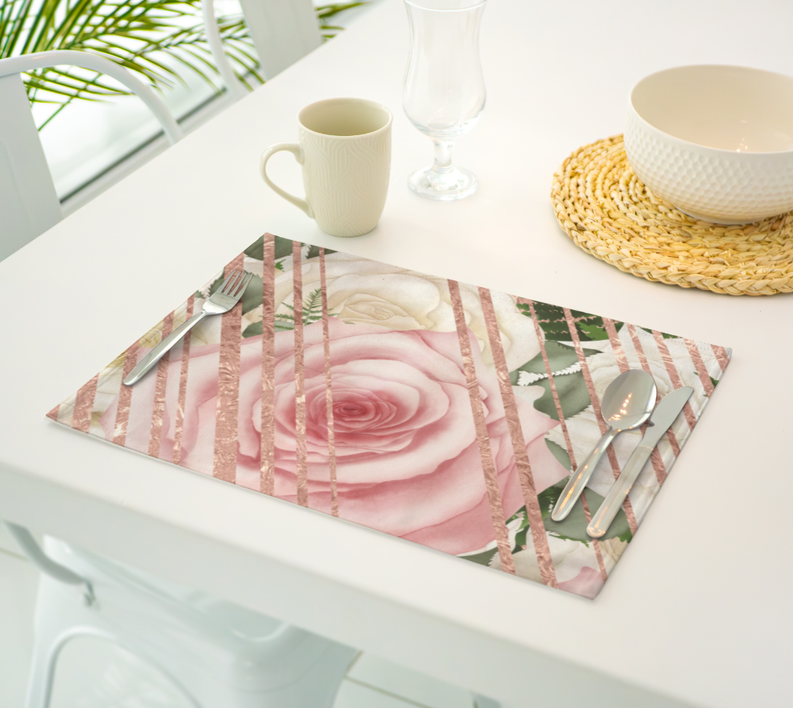 Kissed by a Rose Gold Placemats
