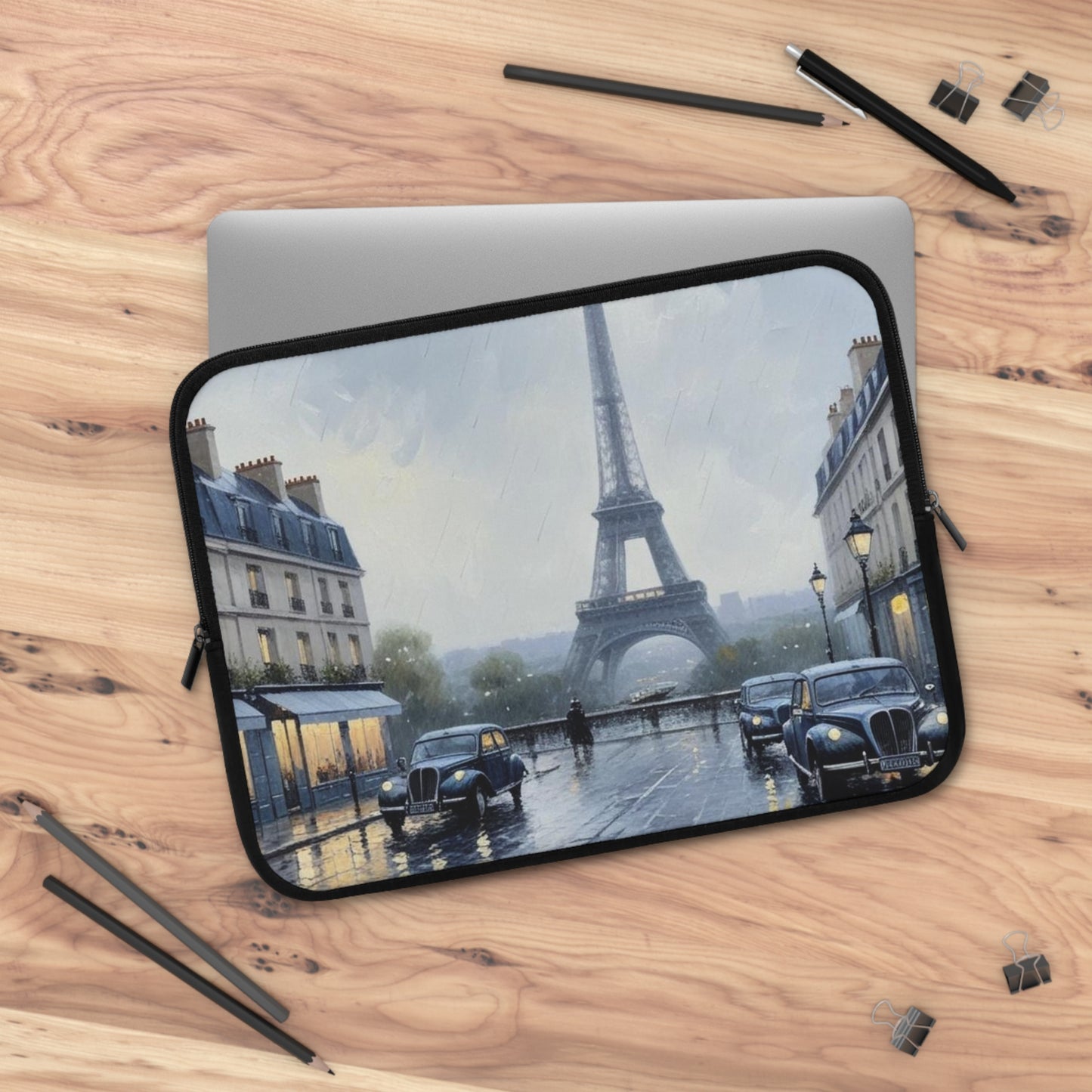 A Rainy Day in Paris Laptop Sleeve