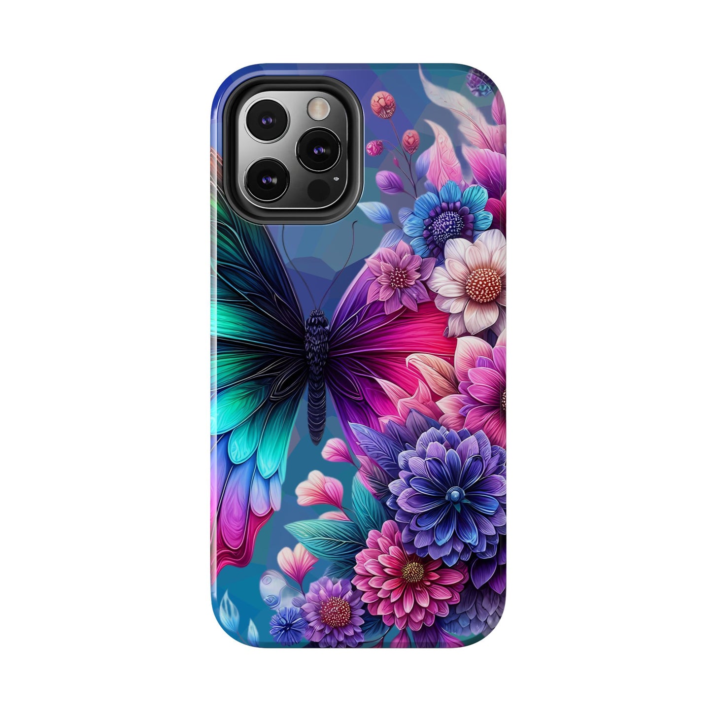 Butterfly Bloom Tough Phone Case — Floral Protective Phone Cover