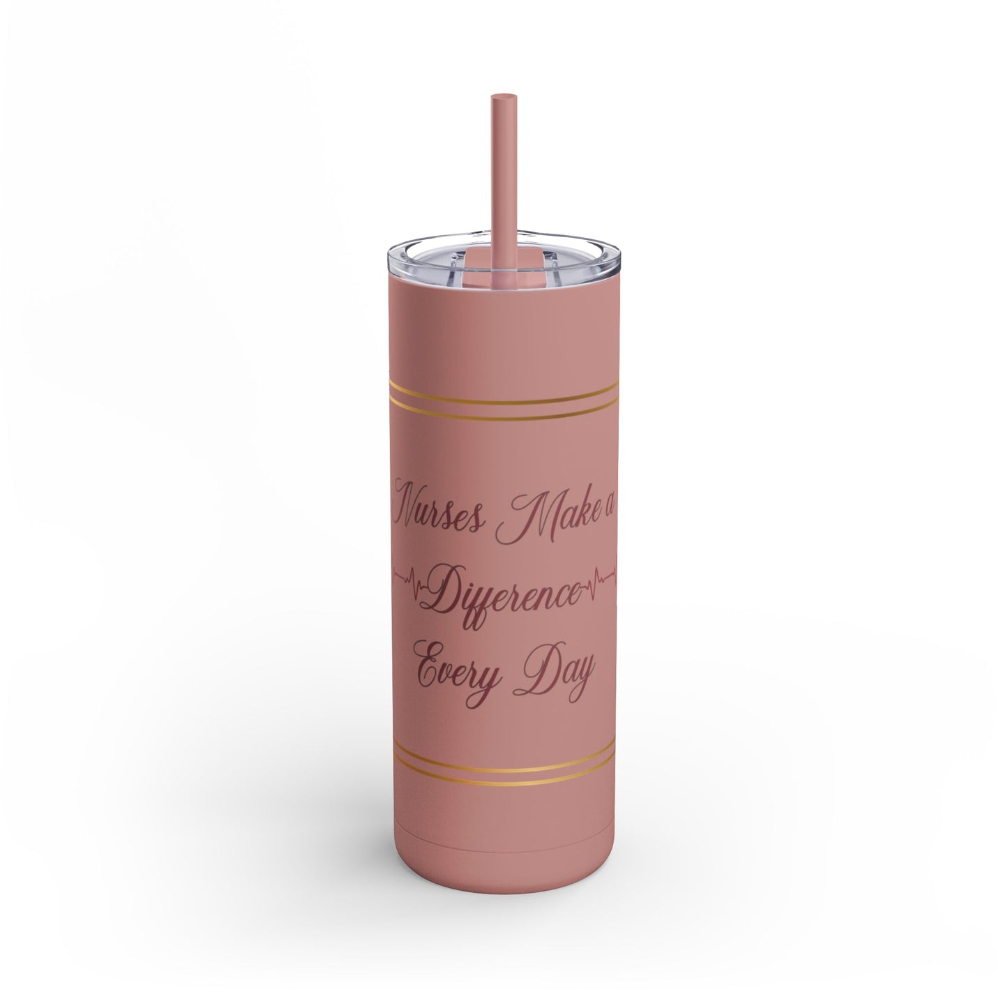 Nurses Make a Difference 2 Maars Maker Skinny Matte Tumbler, 20oz