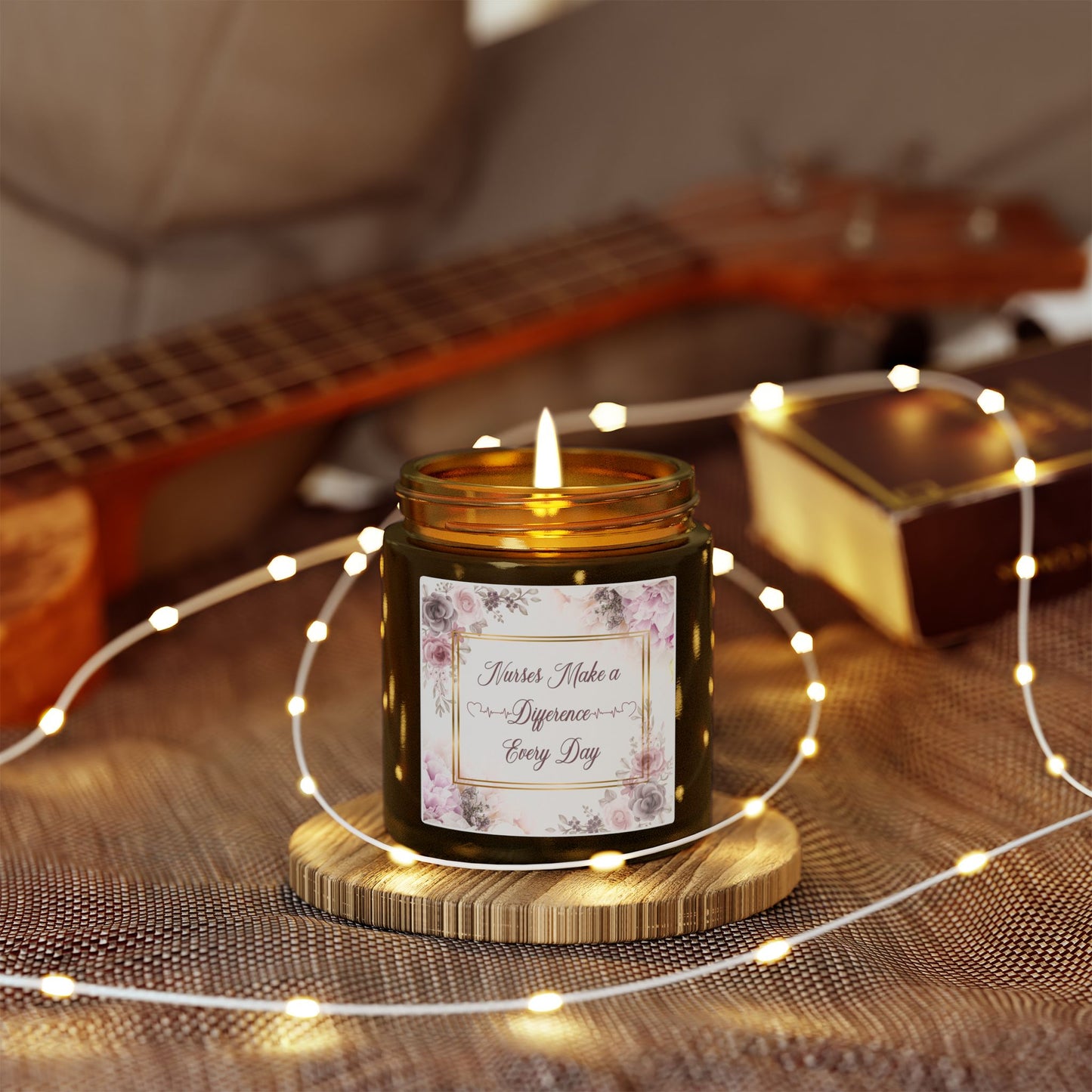 Nurses Make a Difference...Scented Candle — Coconut Apricot Wax (4oz, 9oz)