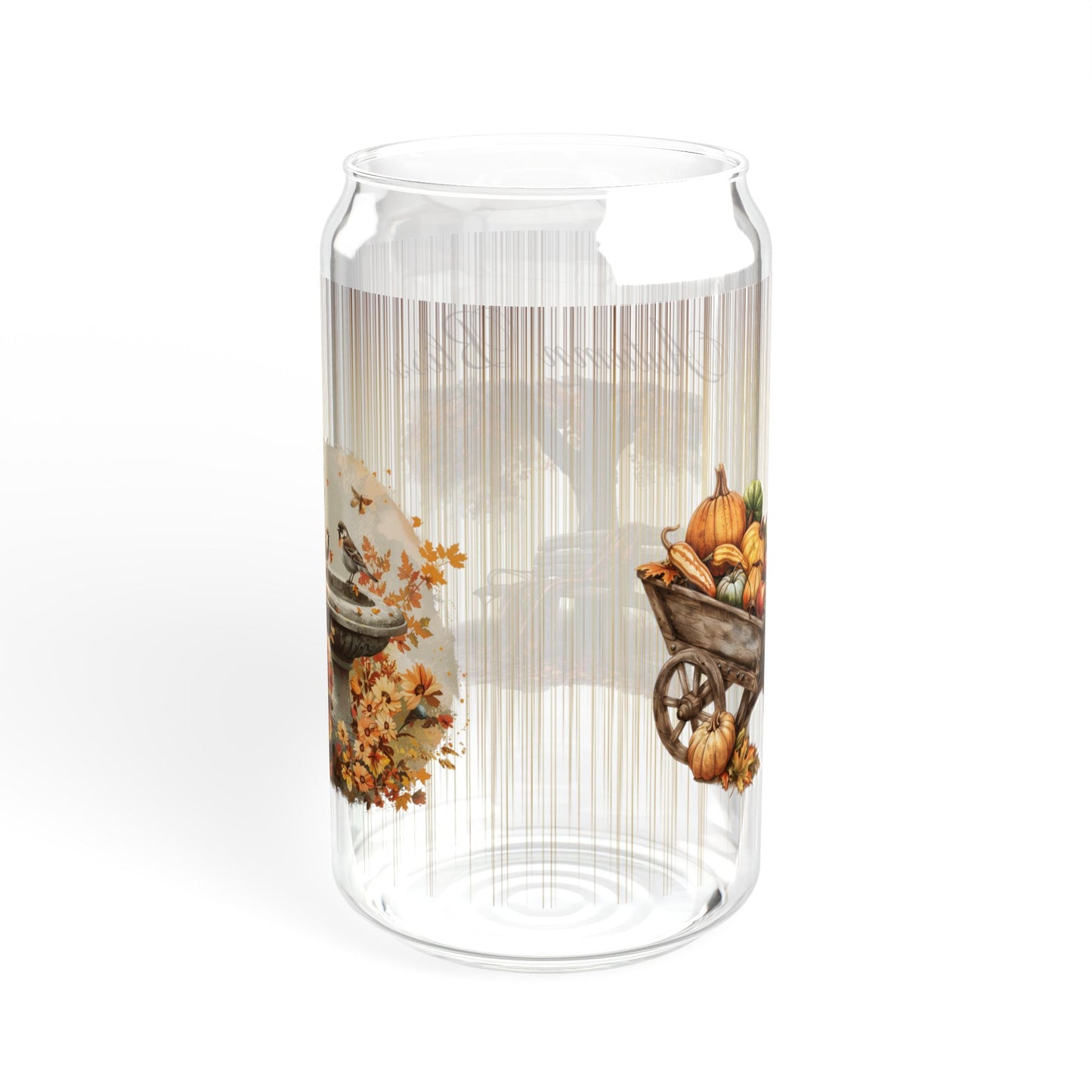 Autumn Bliss Sipper Glass, 16oz