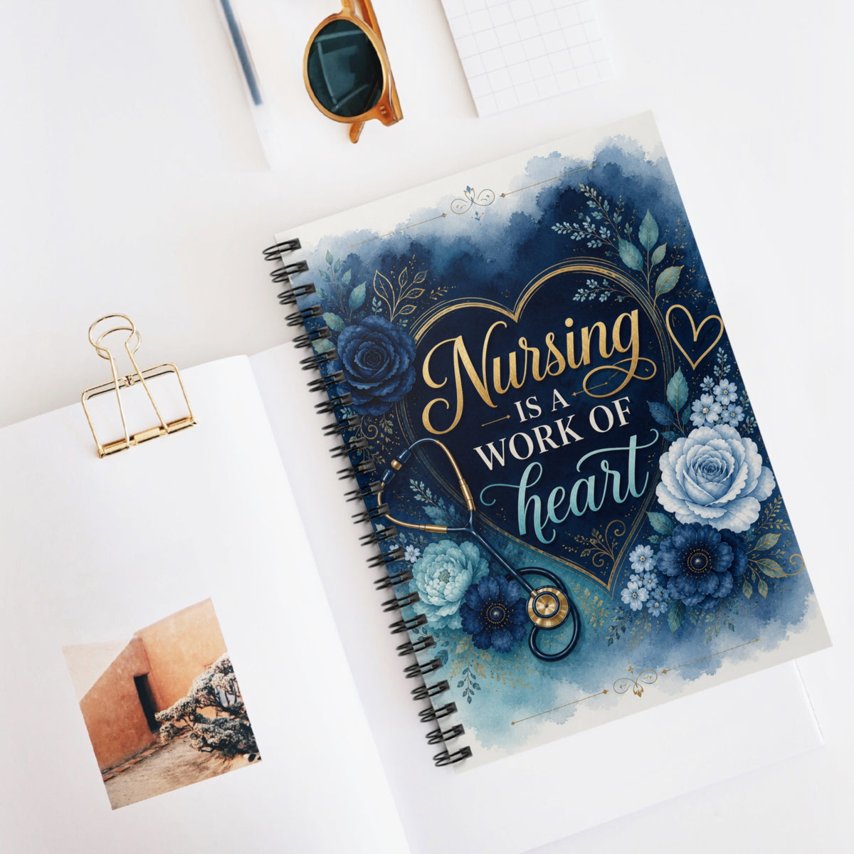 Nursing Is a Work of Heart Spiral Notebook