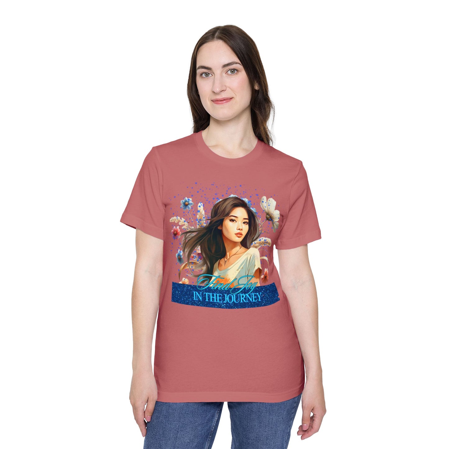 Portrait Graphic T-Shirt — "In The Journey" Floral Portrait Tee