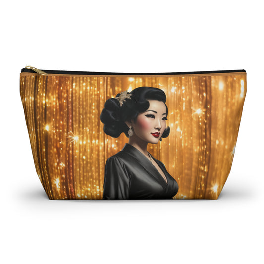 Retro Glam Girl "Keiko" Accessory Pouch w T-bottom