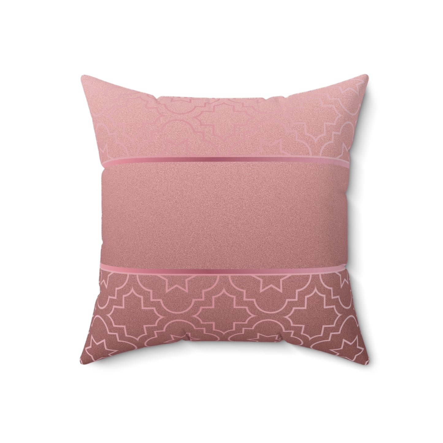 Blush of Rose Faux Suede Square Pillow