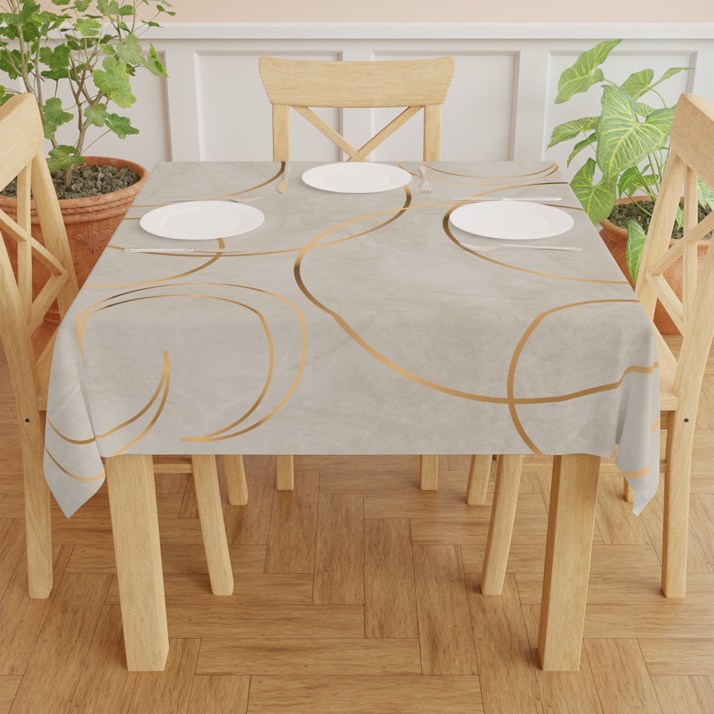 Golden Eclipse Tablecloth