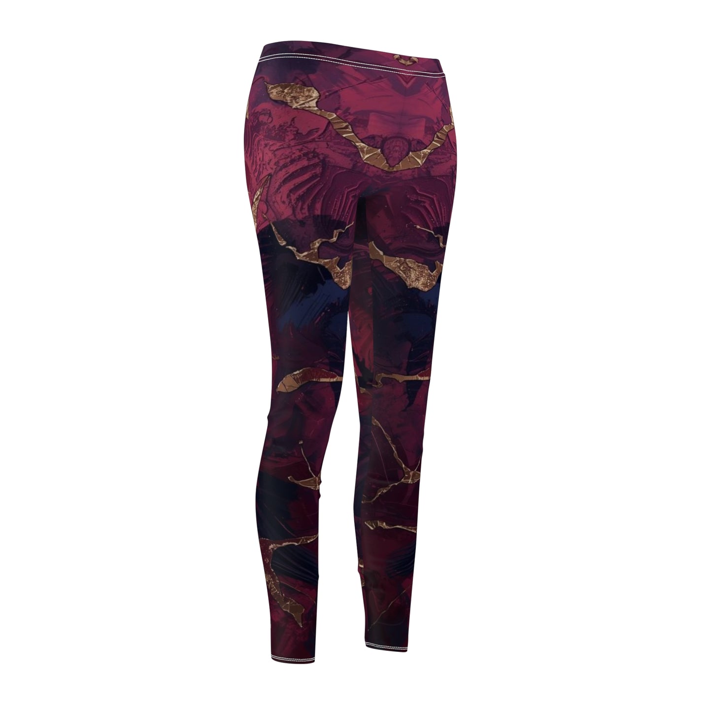 Raspberry Motion Women's Cut & Sew Casual Leggings (AOP)