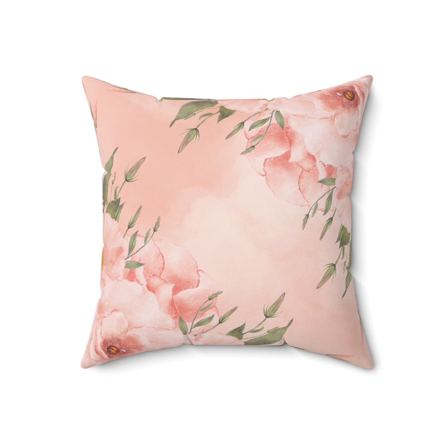 Peachy Keen Polyester Square Pillow