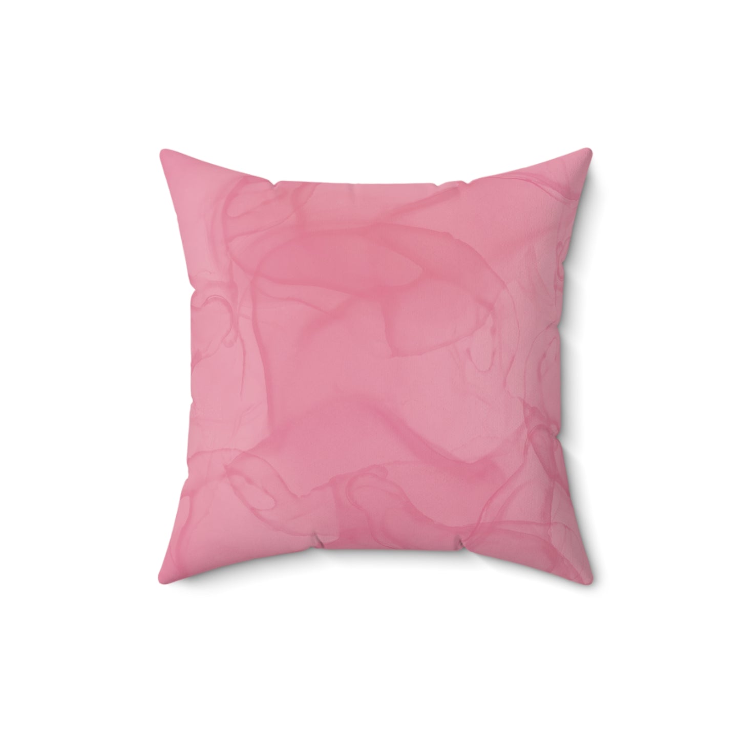 Blush Pink Faux Suede Square Pillow — Soft Blush Decorative Throw Pillow