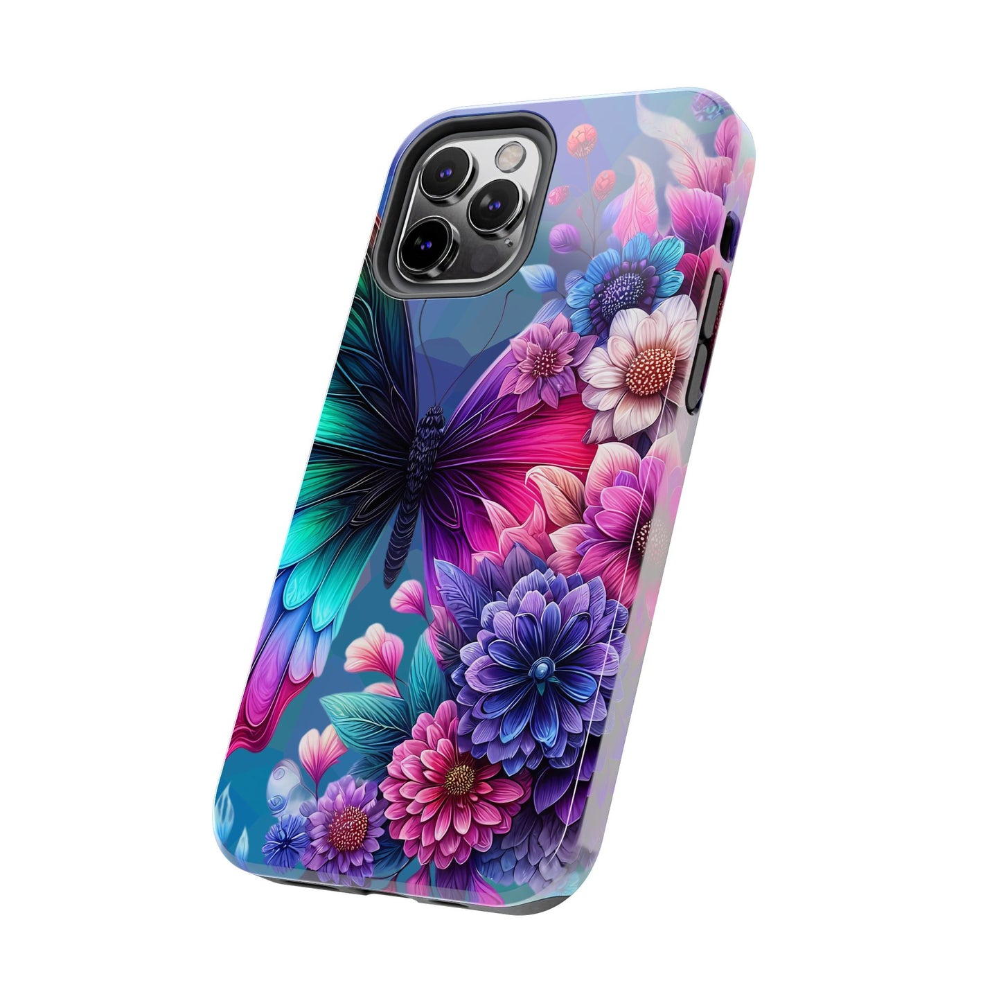 Butterfly Bloom Tough Phone Case — Floral Protective Phone Cover