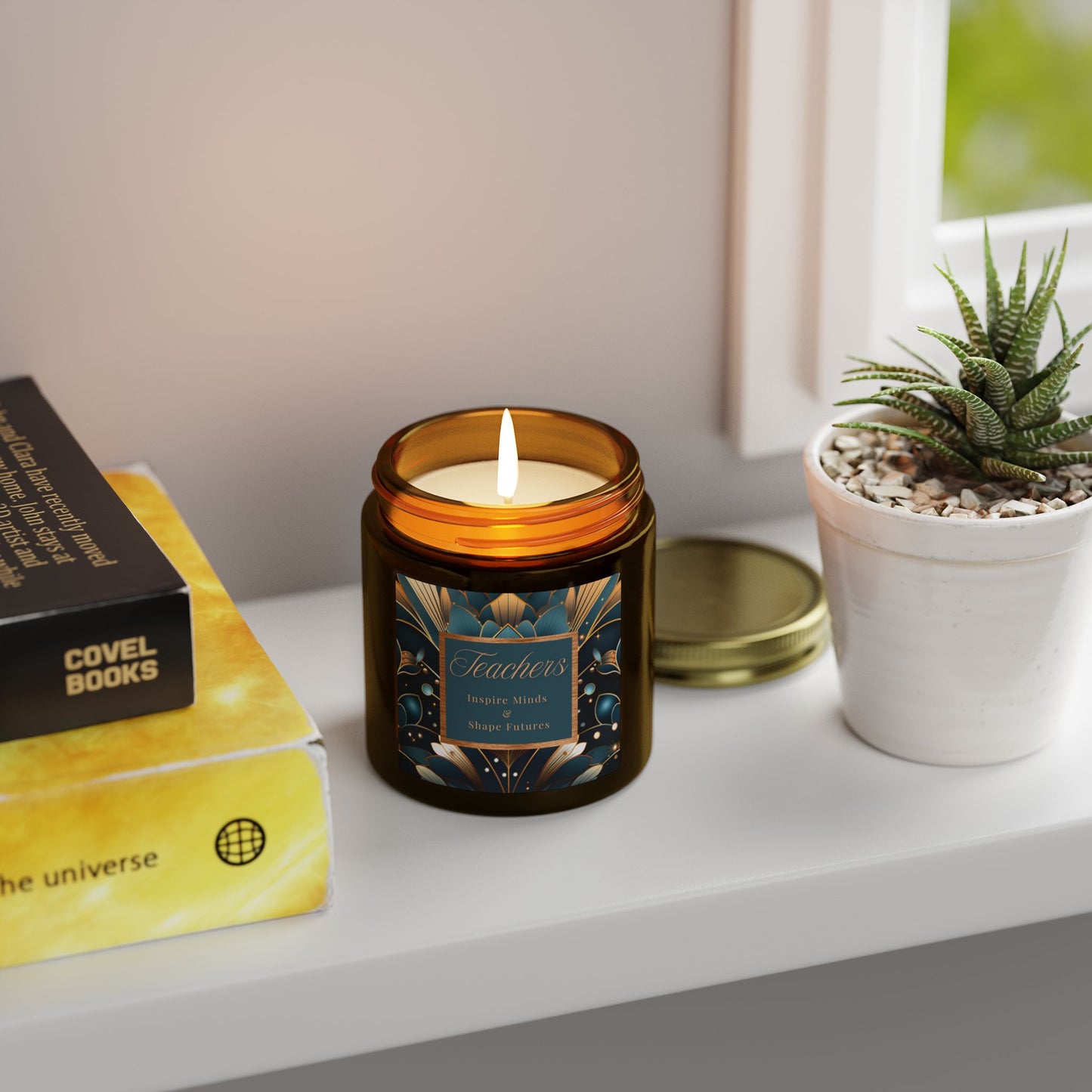 Teachers Scented Candles, Coconut Apricot Wax (4oz, 9oz)